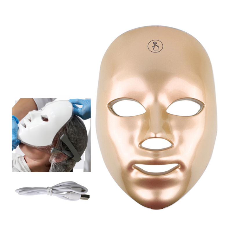 LED Face Mask Light Therapy for Youthful Skin, 7 Colors LED Facial Skin Care Mask